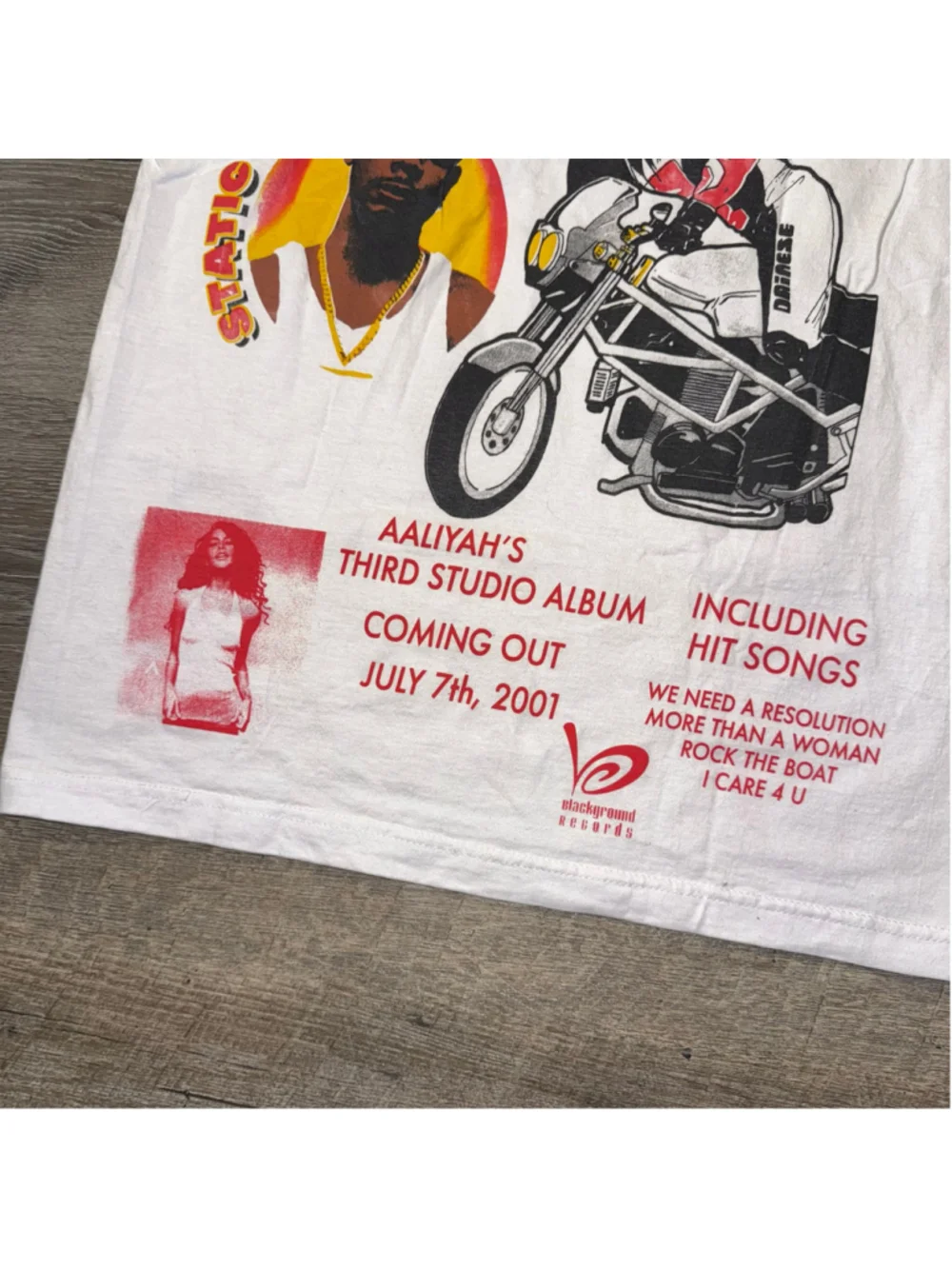 Y2k Vtg Vintage Aaliyah Aaliyah Album Graphic Short Sleeve Tee Shirt Size M